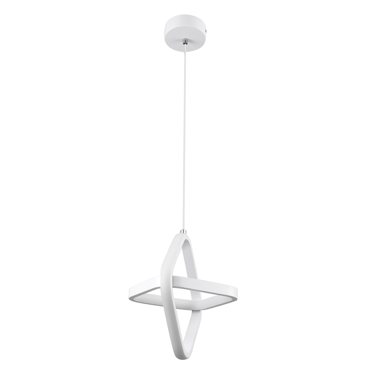 LEDTM® ROSE 61065 Μοντέρνο Κρεμαστό Φωτιστικό Οροφής LED 22W 2640lm 300° AC 220-240V IP20 Ρυθμιζόμενο Λευκό CCT με On/Off 2700K/4500K/6000K - Lumileds SMD Chip - Λευκό Ματ - Μ24 x Π22 x Υ24cm - 3 Χρόνια Εγγύηση - Image 4