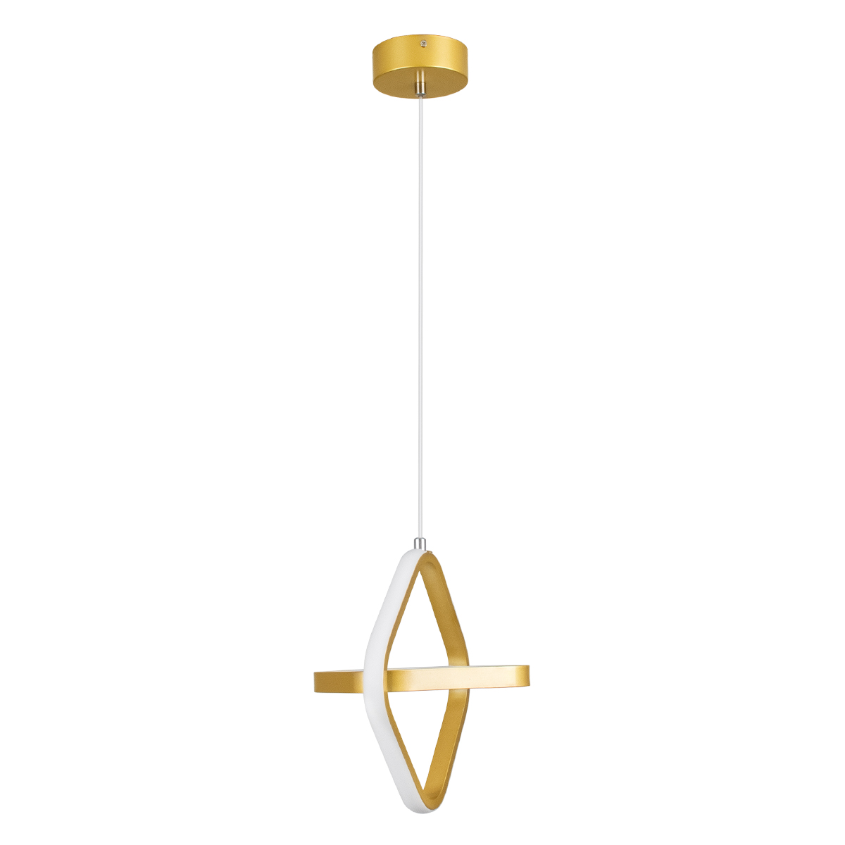LEDTM® ROSE 61066 Μοντέρνο Κρεμαστό Φωτιστικό Οροφής LED 22W 2640lm 300° AC 220-240V IP20 Ρυθμιζόμενο Λευκό CCT με On/Off 2700K/4500K/6000K - Lumileds SMD Chip - Χρυσό Βούρτσας - Μ24 x Π22 x Υ24cm - 3 Χρόνια Εγγύηση - Image 5