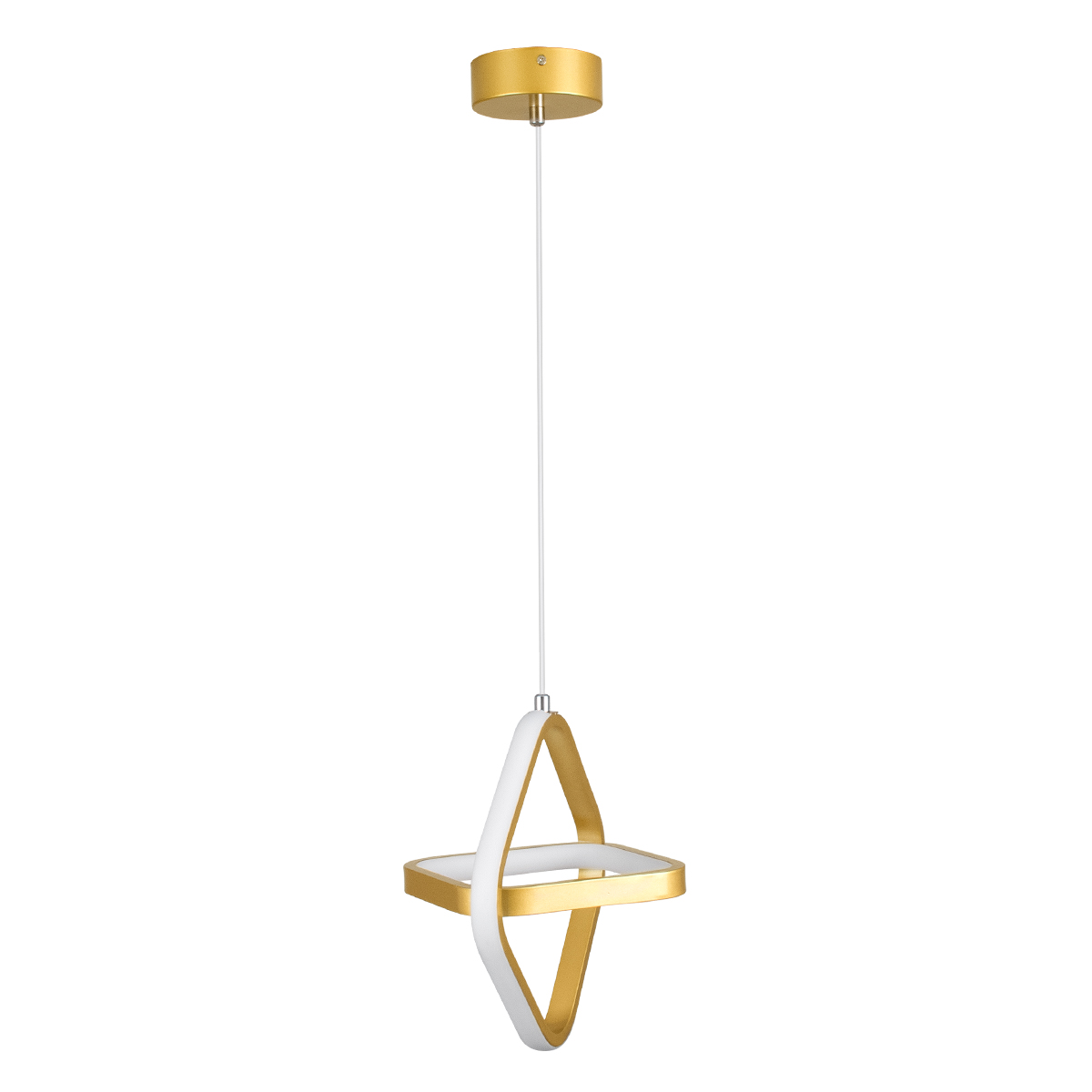 LEDTM® ROSE 61066 Μοντέρνο Κρεμαστό Φωτιστικό Οροφής LED 22W 2640lm 300° AC 220-240V IP20 Ρυθμιζόμενο Λευκό CCT με On/Off 2700K/4500K/6000K - Lumileds SMD Chip - Χρυσό Βούρτσας - Μ24 x Π22 x Υ24cm - 3 Χρόνια Εγγύηση - Image 6