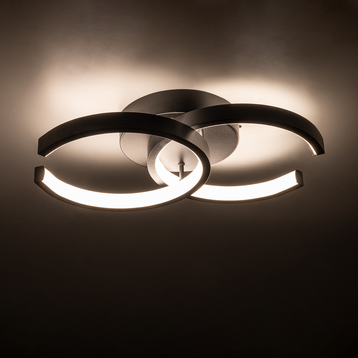 LEDTM® EVA 61067 Μοντέρνο Φωτιστικό Οροφής LED 16W 1920lm 300° AC 220-240V IP20 Ρυθμιζόμενο Λευκό CCT με On/Off 2700K/4500K/6000K - Lumileds SMD Chip - Μαύρο Ματ - Μ33 x Π21 x Υ7cm - 3 Χρόνια Εγγύηση - Image 7