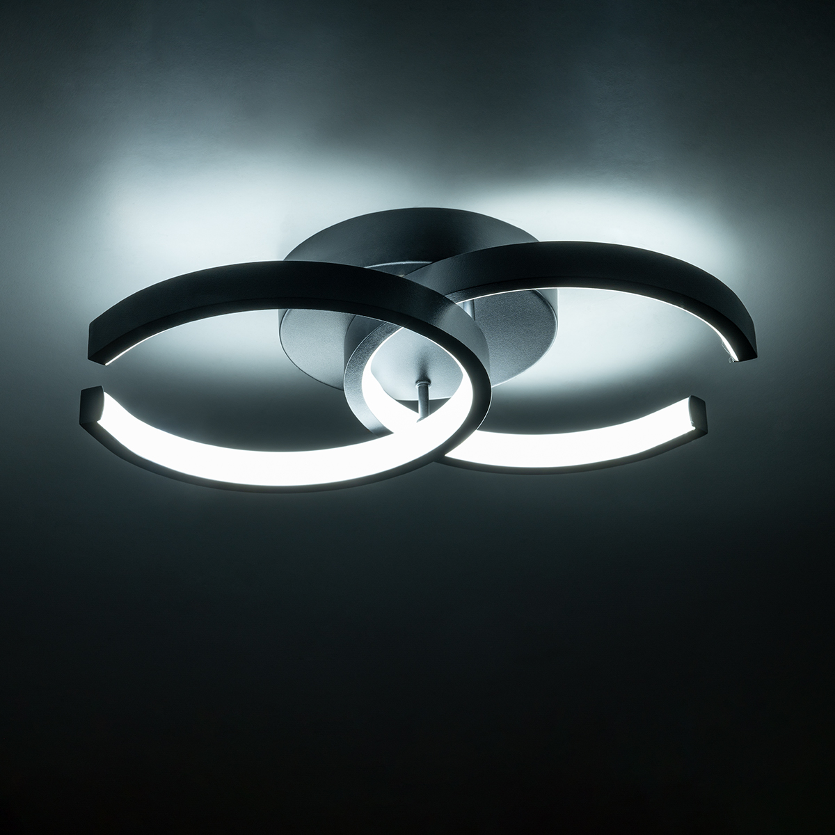 LEDTM® EVA 61067 Μοντέρνο Φωτιστικό Οροφής LED 16W 1920lm 300° AC 220-240V IP20 Ρυθμιζόμενο Λευκό CCT με On/Off 2700K/4500K/6000K - Lumileds SMD Chip - Μαύρο Ματ - Μ33 x Π21 x Υ7cm - 3 Χρόνια Εγγύηση - Image 8
