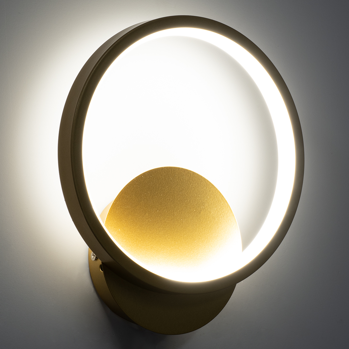 LEDTM® TED 61072 Μοντέρνο Φωτιστικό Τοίχου - Απλίκα LED 9W 1080lm 300° AC 220-240V IP20 Ρυθμιζόμενο Λευκό CCT με On/Off 2700K/4500K/6000K - Lumileds SMD Chip - Χρυσό Βούρτσας - Μ20 x Π5.5 x Υ23cm - 3 Χρόνια Εγγύηση - Image 8