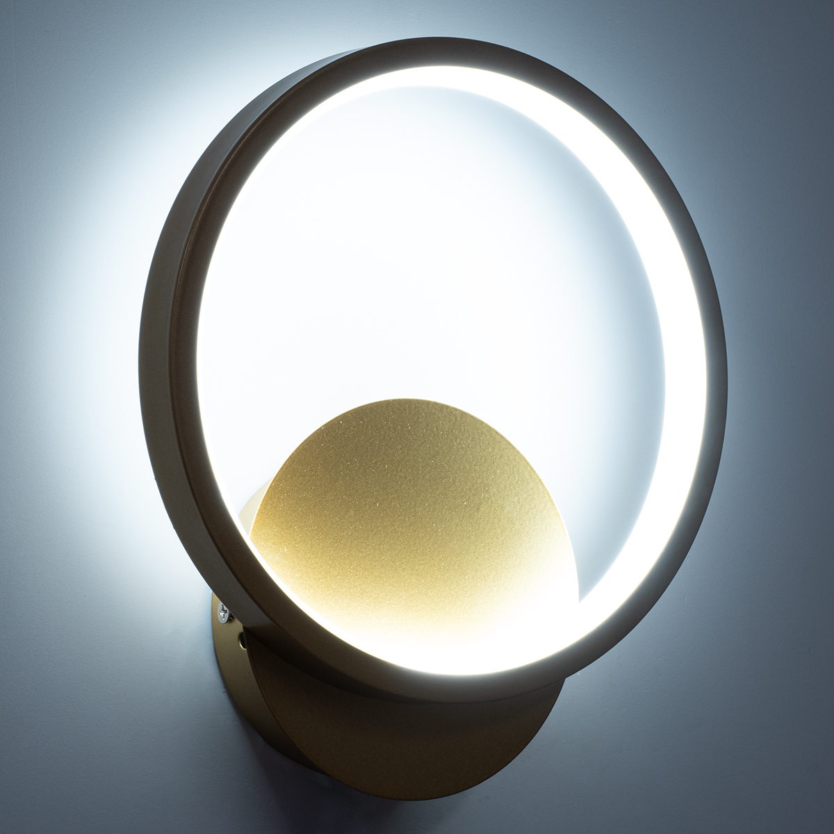LEDTM® TED 61072 Μοντέρνο Φωτιστικό Τοίχου - Απλίκα LED 9W 1080lm 300° AC 220-240V IP20 Ρυθμιζόμενο Λευκό CCT με On/Off 2700K/4500K/6000K - Lumileds SMD Chip - Χρυσό Βούρτσας - Μ20 x Π5.5 x Υ23cm - 3 Χρόνια Εγγύηση - Image 9