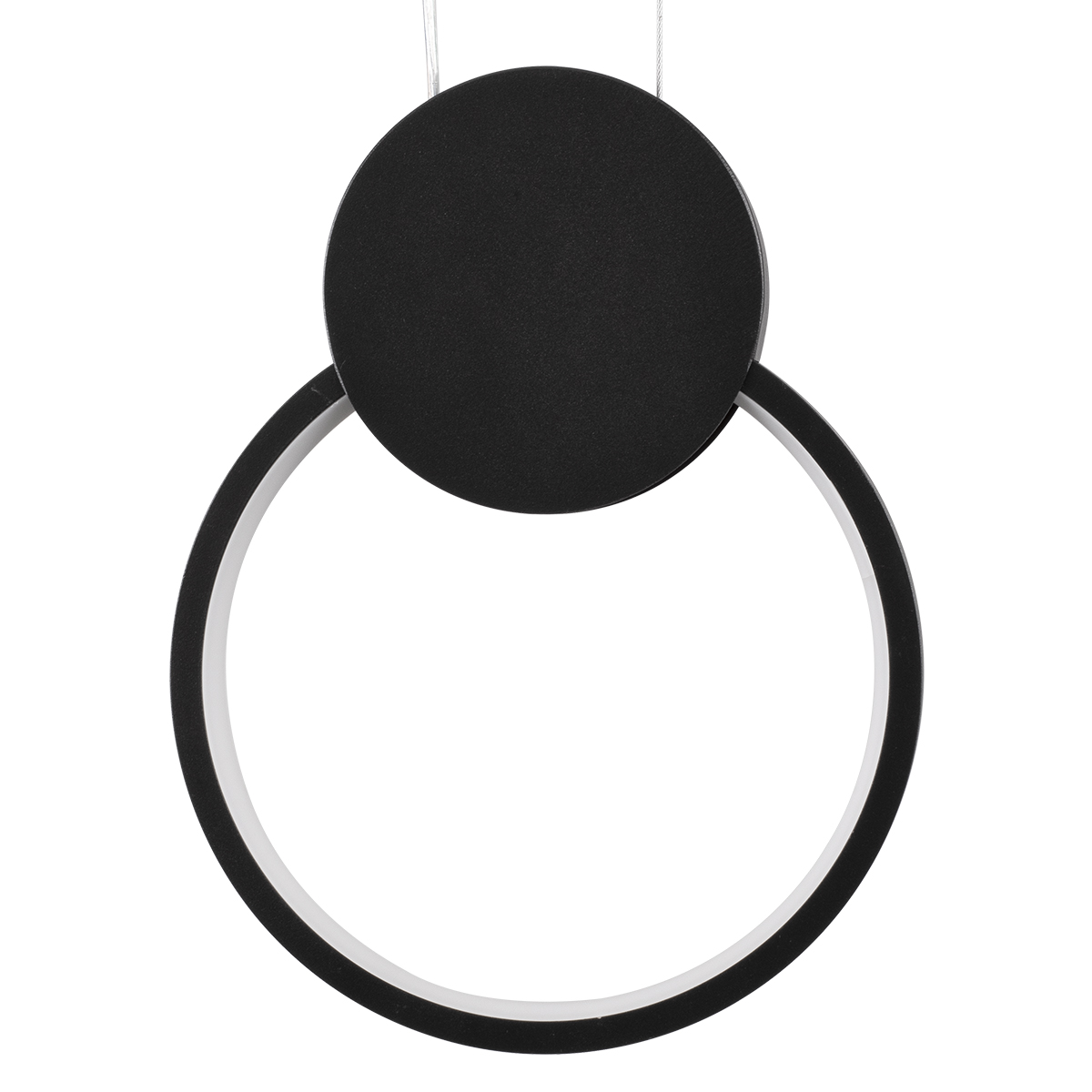 LEDTM® CYCLOS 61073 Μοντέρνο Κρεμαστό Φωτιστικό Οροφής LED 9W 1080lm 300° AC 220-240V IP20 Ρυθμιζόμενο Λευκό CCT με On/Off 2700K/4500K/6000K - Lumileds SMD Chip - Μαύρο Ματ - Μ21 x Π2.3 x Υ26.5cm - 3 Χρόνια Εγγύηση - Image 6