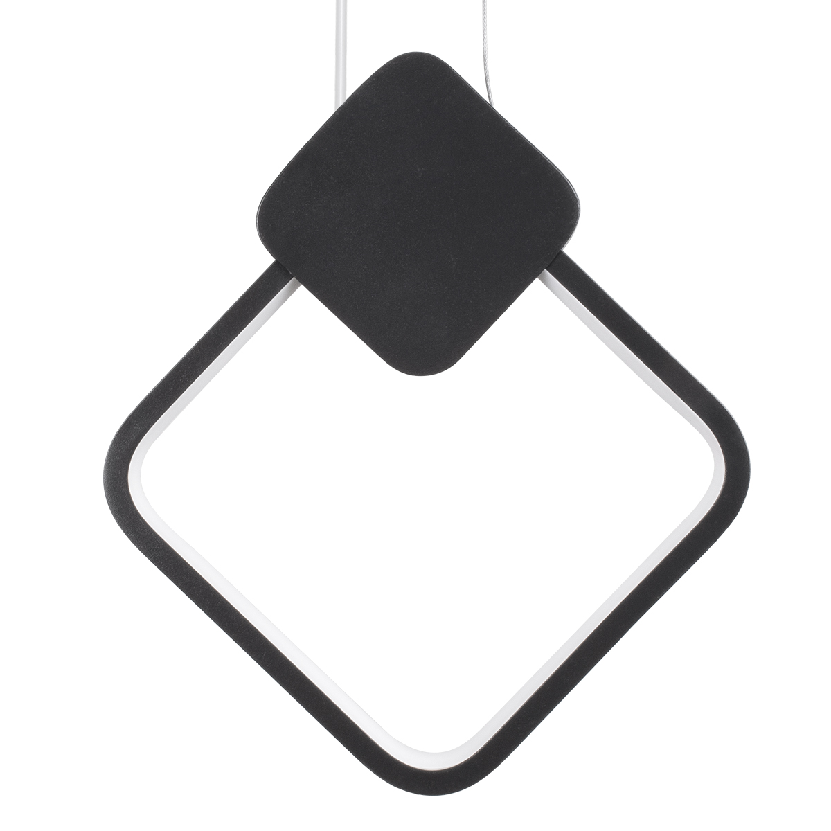 LEDTM® MARY 61082 Μοντέρνο Κρεμαστό Φωτιστικό Οροφής LED 12W 1440lm 300° AC 220-240V IP20 Ρυθμιζόμενο Λευκό CCT με On/Off 2700K/4500K/6000K - Lumileds SMD Chip - Μαύρο - Μ20 x Π2.3 x Υ28.5cm - 3 Χρόνια Εγγύηση - Image 6