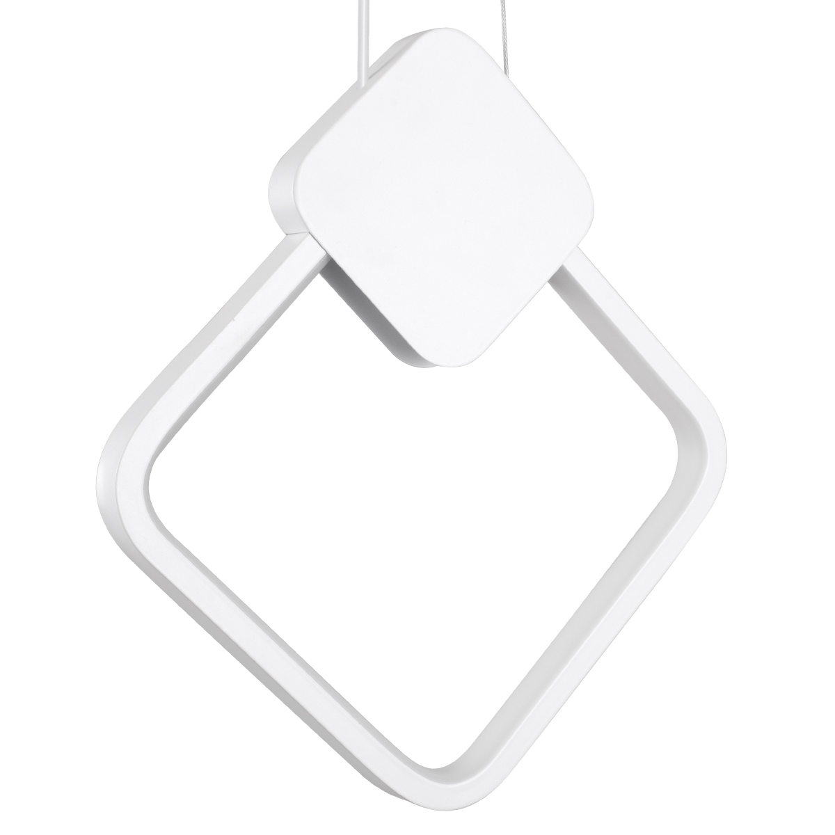 LEDTM® MARY 61083 Μοντέρνο Κρεμαστό Φωτιστικό Οροφής LED 12W 1440lm 300° AC 220-240V IP20 Ρυθμιζόμενο Λευκό CCT με On/Off 2700K/4500K/6000K - Lumileds SMD Chip - Λευκό - Μ20 x Π2.3 x Υ28.5cm - 3 Χρόνια Εγγύηση - Image 3