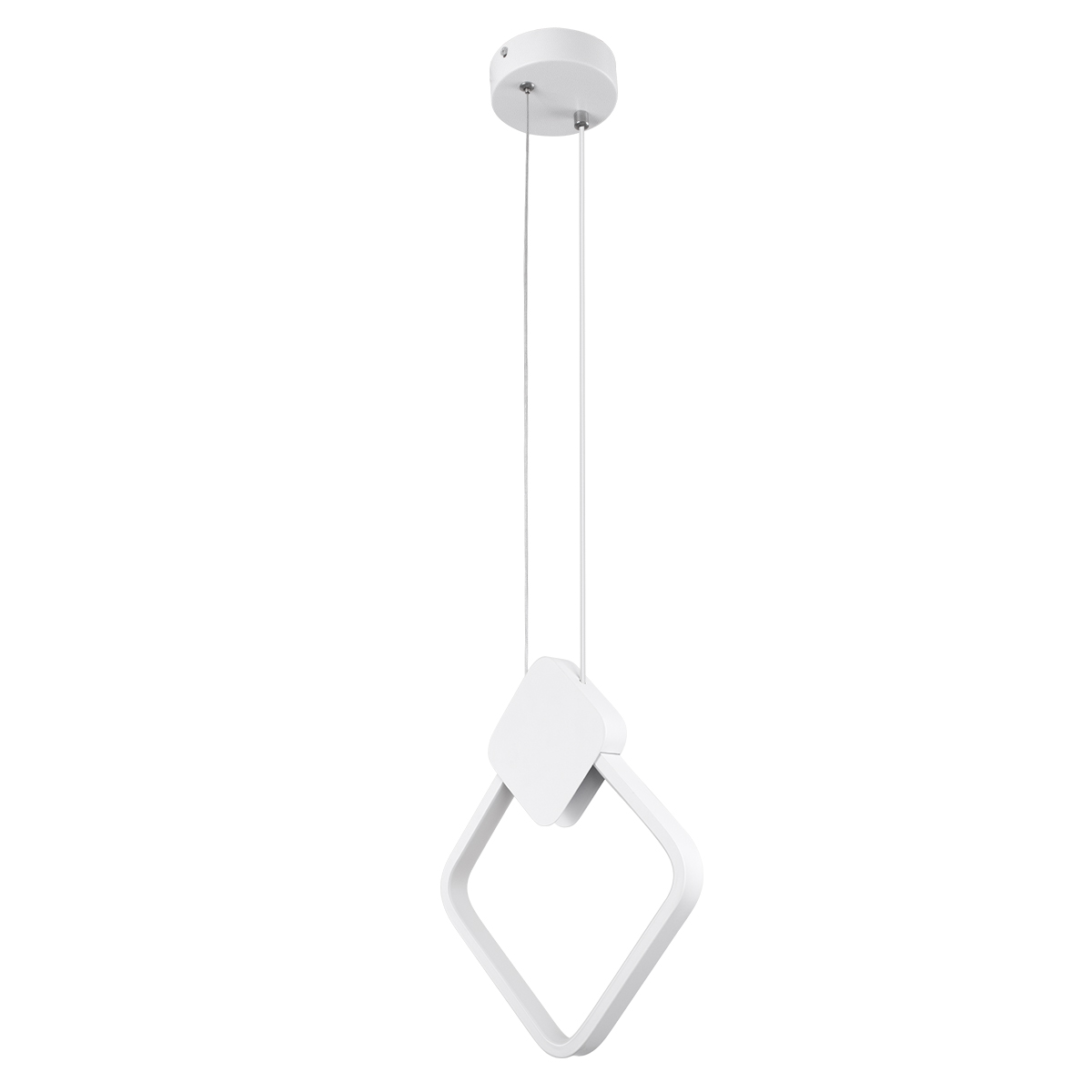 LEDTM® MARY 61083 Μοντέρνο Κρεμαστό Φωτιστικό Οροφής LED 12W 1440lm 300° AC 220-240V IP20 Ρυθμιζόμενο Λευκό CCT με On/Off 2700K/4500K/6000K - Lumileds SMD Chip - Λευκό - Μ20 x Π2.3 x Υ28.5cm - 3 Χρόνια Εγγύηση - Image 4