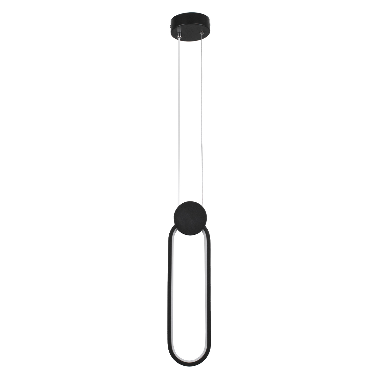 LEDTM® ILDI 61088 Μοντέρνο Κρεμαστό Φωτιστικό Οροφής LED 12W 1200lm 300° AC 220-240V IP20 Ρυθμιζόμενο Λευκό CCT με On/Off 2700K/4500K/6000K - Lumileds SMD Chip - Μαύρο Ματ - Μ10 x Π2.3 x Υ38cm - 3 Χρόνια Εγγύηση - Image 5