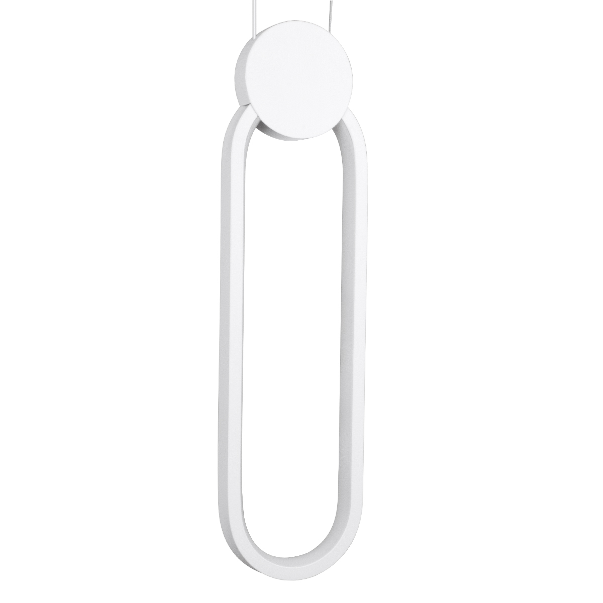 LEDTM® ILDI 61089 Μοντέρνο Κρεμαστό Φωτιστικό Οροφής LED 12W 1440lm 300° AC 220-240V IP20 Ρυθμιζόμενο Λευκό CCT με On/Off 2700K/4500K/6000K - Lumileds SMD Chip - Λευκό Ματ - Μ10 x Π2.3 x Υ38cm - 3 Χρόνια Εγγύηση - Image 3