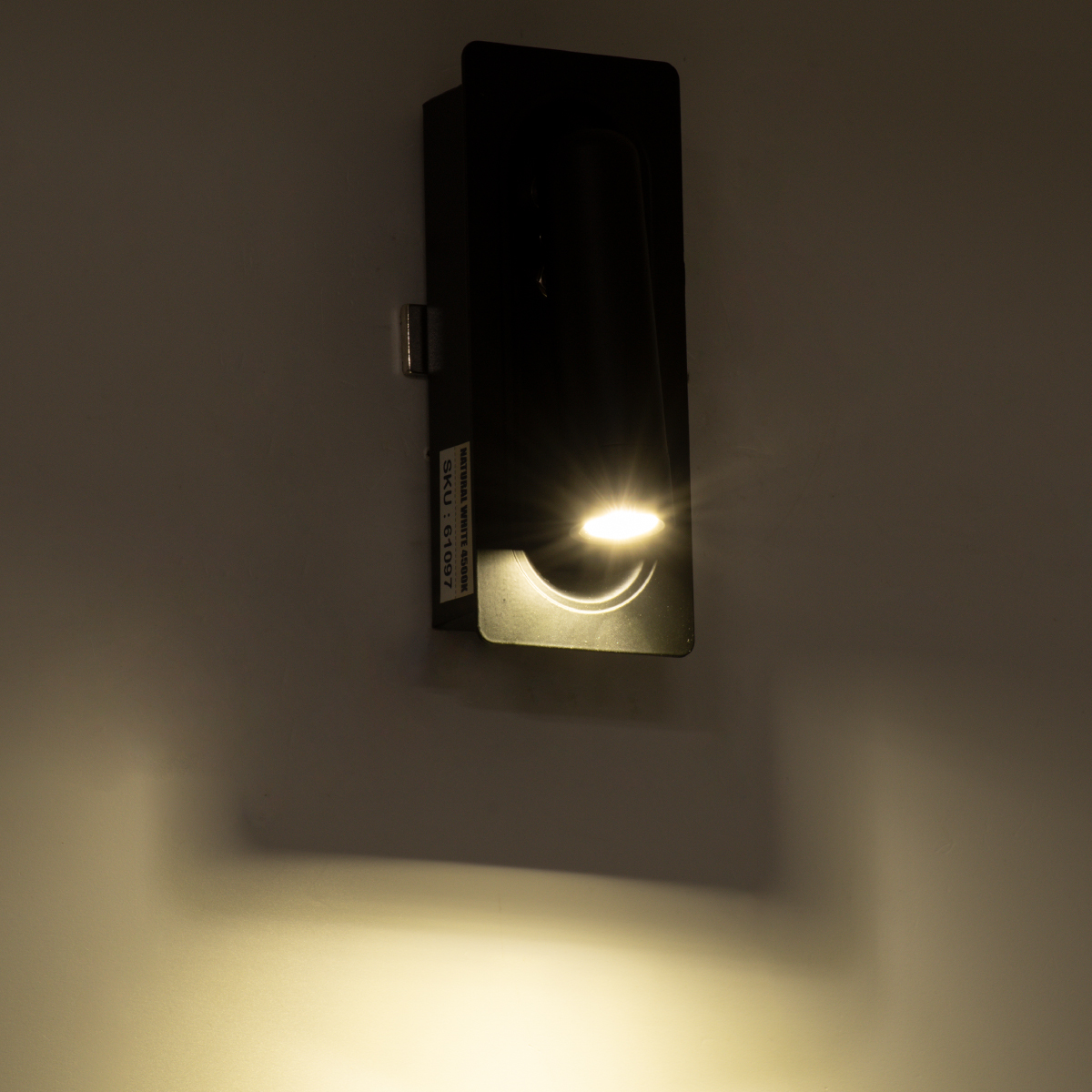 LEDTM® MANHATTAN 61097 Μοντέρνο Φωτιστικό Τοίχου - Απλίκα Ξενοδοχείου Reading Light LED 3W 405lm 36° AC 220-240V IP20 Φυσικό Λευκό 4500K - Bridgelux COB Chip & TÜV SÜD Driver - Μαύρο - Μ7 x Π7 x Υ17cm - 3 Χρόνια Εγγύηση - Image 10