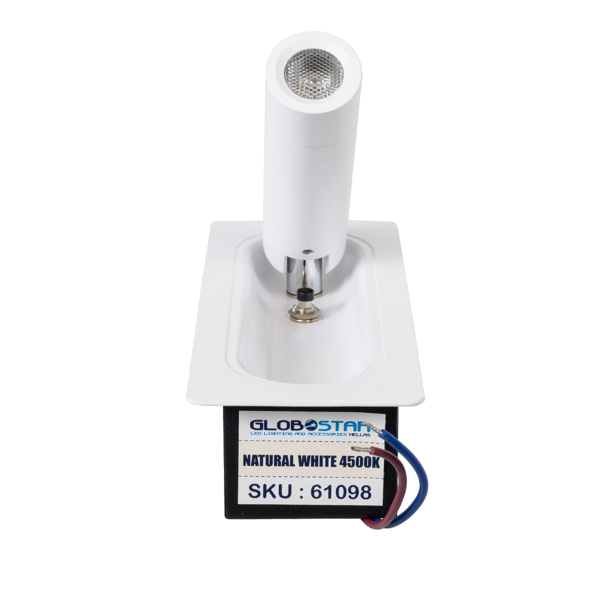LEDTM® MANHATTAN 61098 Μοντέρνο Φωτιστικό Τοίχου - Απλίκα Ξενοδοχείου Reading Light LED 3W 405lm 36° AC 220-240V IP20 Φυσικό Λευκό 4500K - Bridgelux COB Chip & TÜV SÜD Driver - Λευκό - Μ7 x Π7 x Υ17cm - 3 Χρόνια Εγγύηση - Image 8
