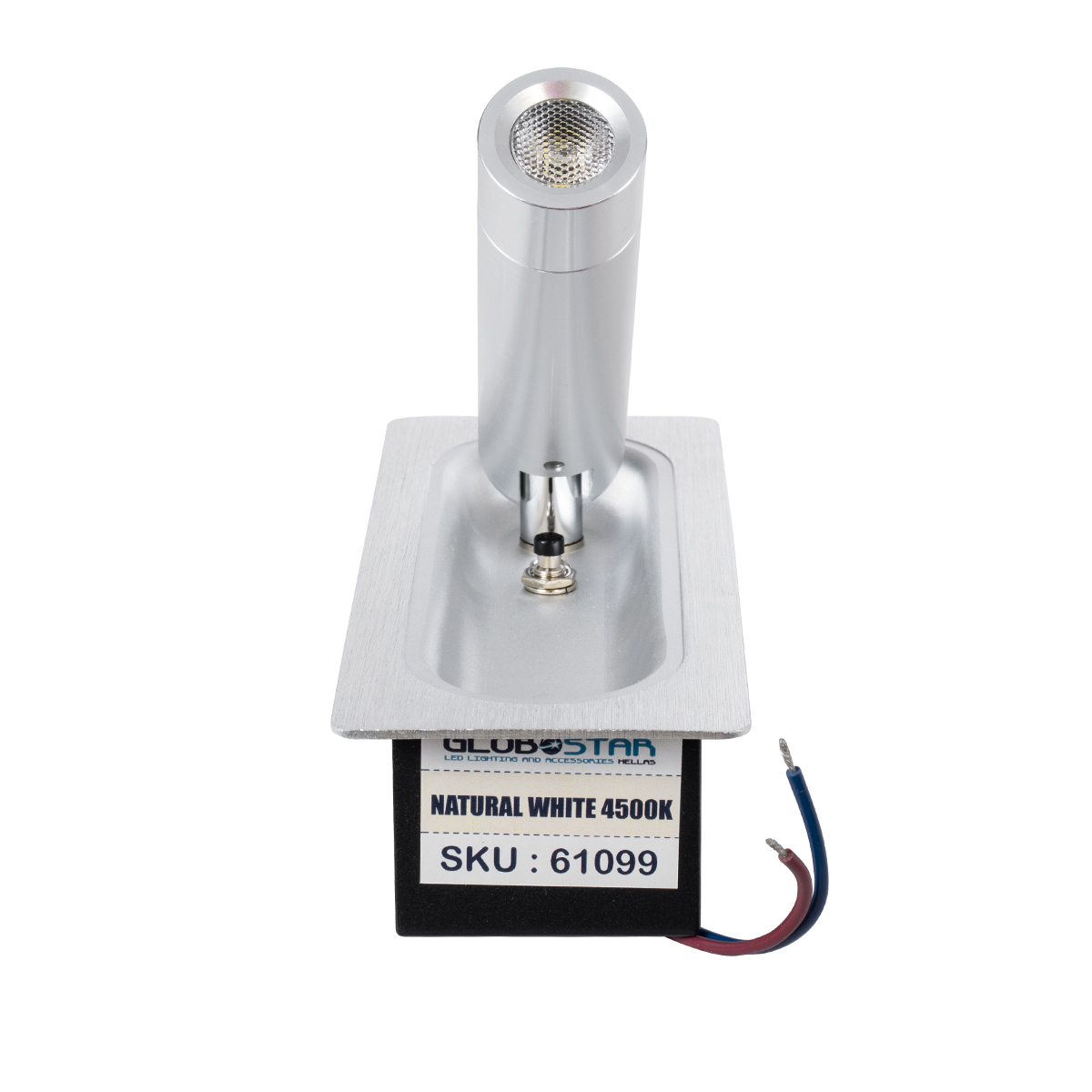 LEDTM® MANHATTAN 61099 Μοντέρνο Φωτιστικό Τοίχου - Απλίκα Ξενοδοχείου Reading Light LED 3W 405lm 36° AC 220-240V IP20 Φυσικό Λευκό 4500K - Bridgelux COB Chip & TÜV SÜD Driver - Νίκελ Βούρτσας - Μ7 x Π7 x Υ17cm - 3 Χρόνια Εγγύηση - Image 8