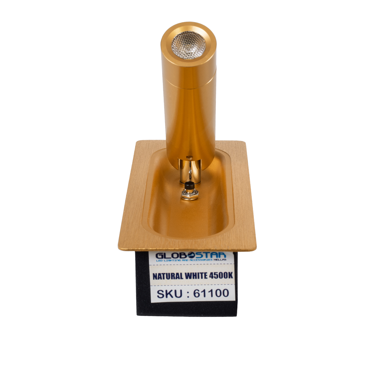 LEDTM® MANHATTAN 61100 Μοντέρνο Φωτιστικό Τοίχου - Απλίκα Ξενοδοχείου Reading Light LED 3W 405lm 36° AC 220-240V IP20 Φυσικό Λευκό 4500K - Bridgelux COB Chip & TÜV SÜD Driver - Χρυσό Βούρτσας - Μ7 x Π7 x Υ17cm - 3 Χρόνια Εγγύηση - Image 8
