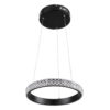 LEDTM® DIAMOND 61126 Μοντέρνο Κρεμαστό Φωτιστικό Οροφής LED 20W 2356lm 360° AC 220-240V IP20 Ρυθμιζόμενο Λευκό CCT με Χειριστήριο από 2700K έως 6000K Dimmable - Lumileds SMD Chip - Μαύρο Ματ - Μ25 x Π25 x Υ3cm - 3 Χρόνια Εγγύηση - Image 3