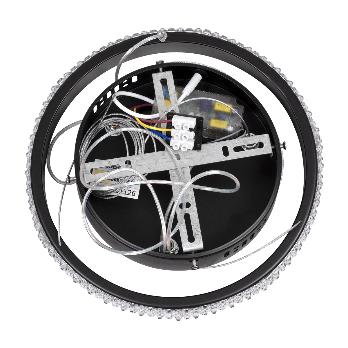 LEDTM® DIAMOND 61126 Μοντέρνο Κρεμαστό Φωτιστικό Οροφής LED 20W 2356lm 360° AC 220-240V IP20 Ρυθμιζόμενο Λευκό CCT με Χειριστήριο από 2700K έως 6000K Dimmable - Lumileds SMD Chip - Μαύρο Ματ - Μ25 x Π25 x Υ3cm - 3 Χρόνια Εγγύηση - Image 8