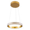 LEDTM® DIAMOND 61127 Μοντέρνο Κρεμαστό Φωτιστικό Οροφής LED 20W 2356lm 360° AC 220-240V IP20 Ρυθμιζόμενο Λευκό CCT με Χειριστήριο από 2700K έως 6000K Dimmable - Lumileds SMD Chip - Χρυσό Βούρτσας - Μ25 x Π25 x Υ3cm - 3 Χρόνια Εγγύηση - Image 3