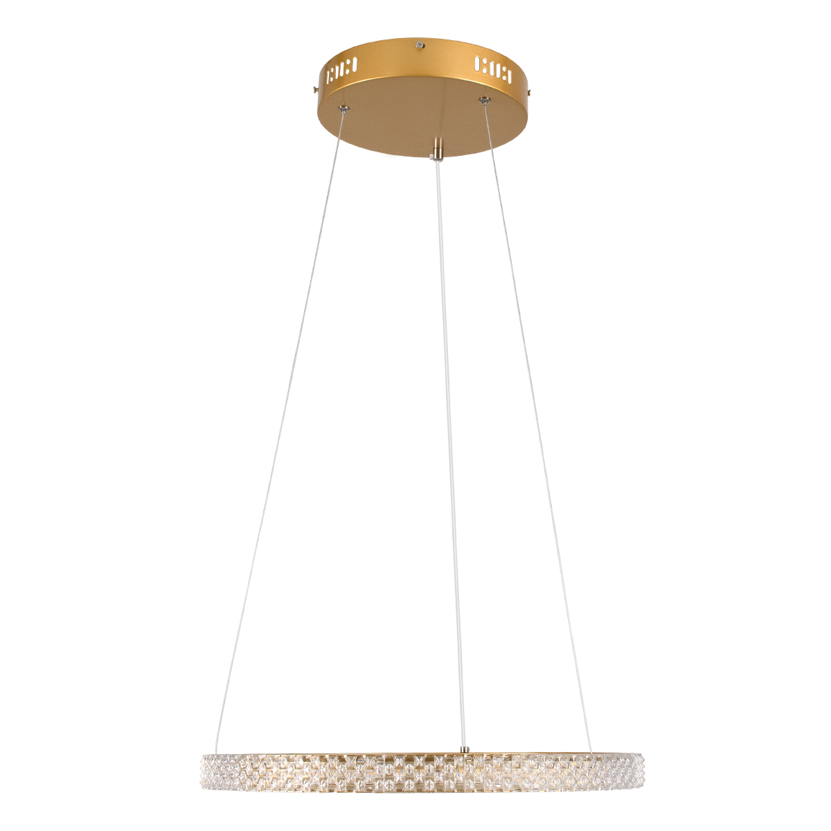 LEDTM® DIAMOND 61129 Μοντέρνο Κρεμαστό Φωτιστικό Οροφής LED 30W 3513lm 360° AC 220-240V IP20 Ρυθμιζόμενο Λευκό CCT με Χειριστήριο από 2700K έως 6000K Dimmable - Lumileds SMD Chip - Χρυσό Βούρτσας - Μ40 x Π40 x Υ3cm - 3 Χρόνια Εγγύηση - Image 4