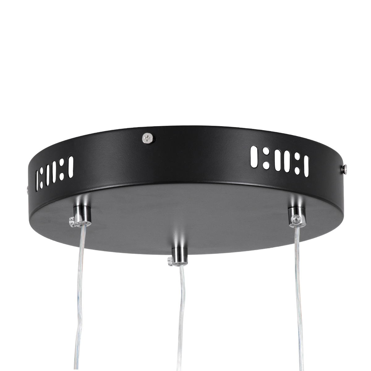 LEDTM® DIAMOND TRIO 61144 Μοντέρνο Κρεμαστό Φωτιστικό Οροφής LED 120W 14723lm 360° AC 220-240V IP20 Ρυθμιζόμενο Λευκό CCT με Χειριστήριο από 2700K έως 6000K Dimmable - Lumileds SMD Chip - Μαυρό Ματ - Μ150 x Π150 x Υ60cm - 3 Χρόνια Εγγύηση - Image 7
