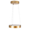 LEDTM® NEMESIS 61154 Μοντέρνο Κρεμαστό Φωτιστικό Οροφής LED 20W 2356lm 360° AC 220-240V IP20 Ρυθμιζόμενο Λευκό CCT με Χειριστήριο από 2700K έως 6000K Dimmable - Lumileds SMD Chip - Χρυσό Βούρτσας - Μ25 x Π25 x Υ4cm - 3 Χρόνια Εγγύηση - Image 5