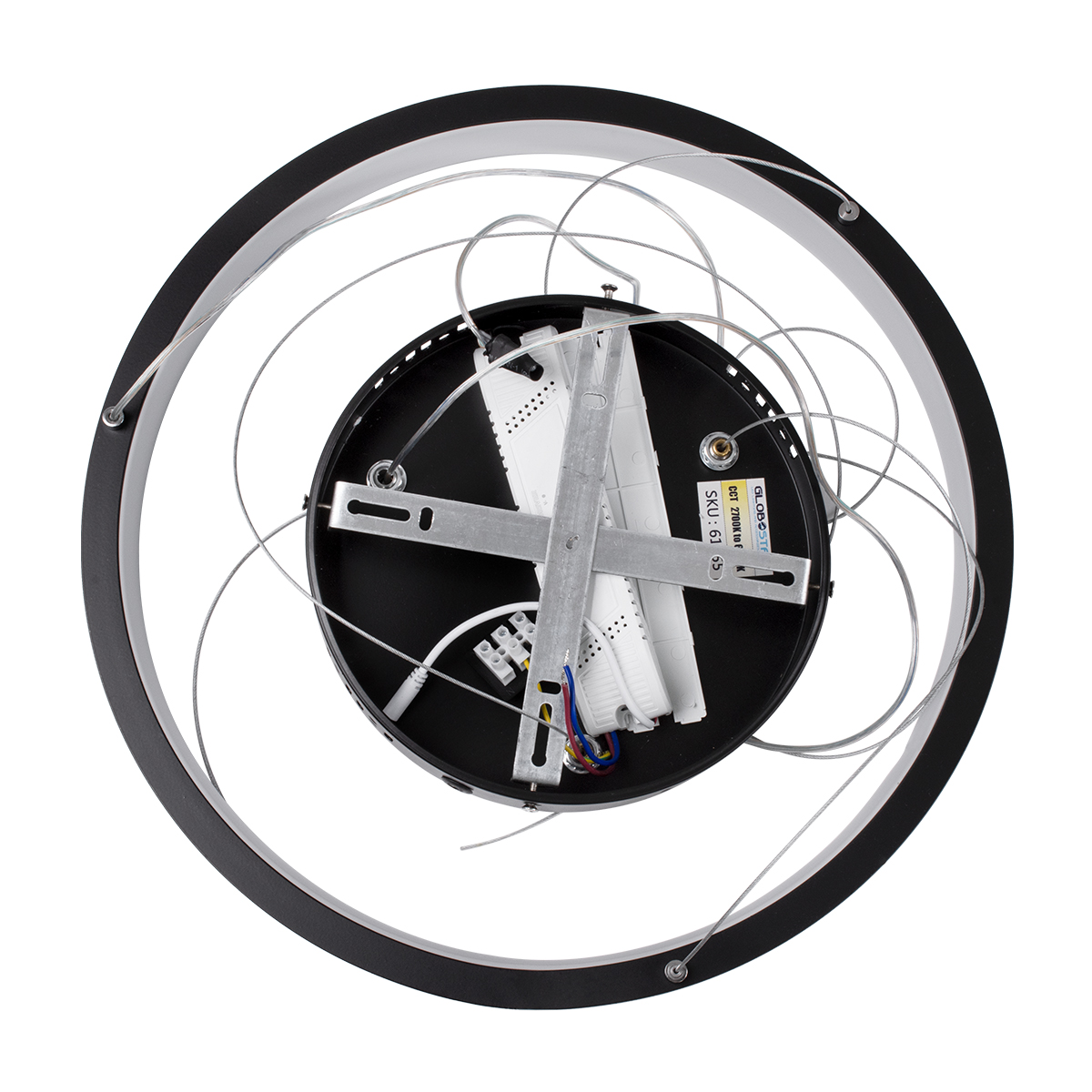 LEDTM® NEMESIS 61155 Μοντέρνο Κρεμαστό Φωτιστικό Οροφής LED 30W 3513lm 360° AC 220-240V IP20 Ρυθμιζόμενο Λευκό CCT με Χειριστήριο από 2700K έως 6000K Dimmable - Lumileds SMD Chip - Μαυρό Ματ - Μ40 x Π40 x Υ4cm - 3 Χρόνια Εγγύηση - Image 8
