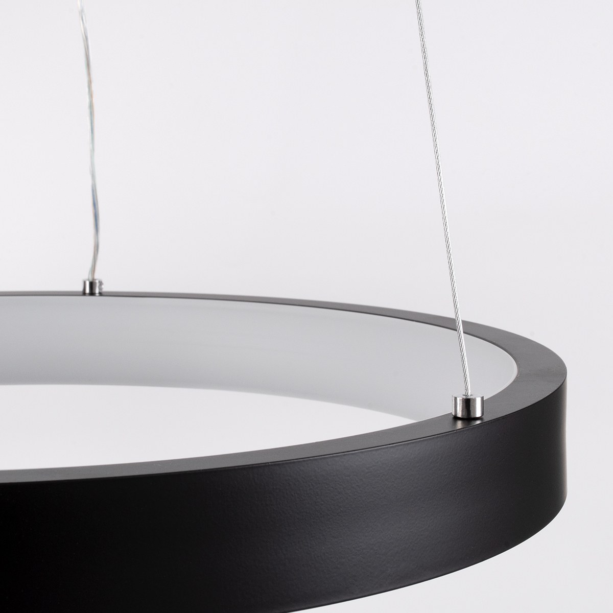 LEDTM® NEMESIS 61155 Μοντέρνο Κρεμαστό Φωτιστικό Οροφής LED 30W 3513lm 360° AC 220-240V IP20 Ρυθμιζόμενο Λευκό CCT με Χειριστήριο από 2700K έως 6000K Dimmable - Lumileds SMD Chip - Μαυρό Ματ - Μ40 x Π40 x Υ4cm - 3 Χρόνια Εγγύηση - Image 6