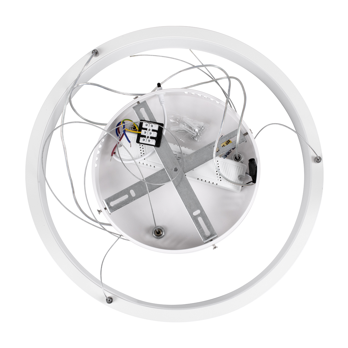 LEDTM® NEMESIS 61156 Μοντέρνο Κρεμαστό Φωτιστικό Οροφής LED 30W 3513lm 360° AC 220-240V IP20 Ρυθμιζόμενο Λευκό CCT με Χειριστήριο από 2700K έως 6000K Dimmable - Lumileds SMD Chip - Λευκό Ματ - Μ40 x Π40 x Υ4cm - 3 Χρόνια Εγγύηση - Image 8