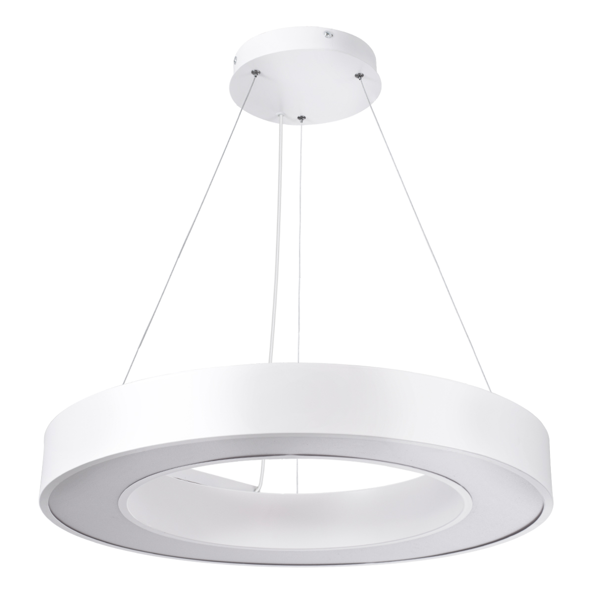 LEDTM® RA 61195 Μοντέρνο Κρεμαστό Φωτιστικό Οροφής LED 67W 7370lm 120° AC 220-240V IP20 Ρυθμιζόμενο Λευκό CCT με Χειριστήριο από 2700K έως 6000K Dimmable - Lumileds SMD Chip - Λευκό Ματ - Μ60 x Π60 x Υ8cm - 3 Χρόνια Εγγύηση - Image 3