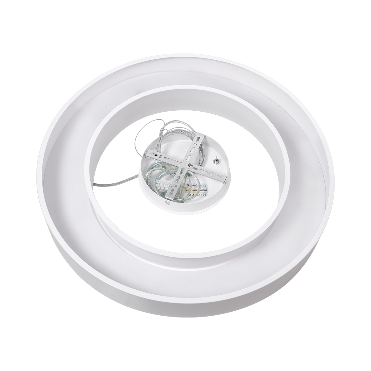 LEDTM® RA 61195 Μοντέρνο Κρεμαστό Φωτιστικό Οροφής LED 67W 7370lm 120° AC 220-240V IP20 Ρυθμιζόμενο Λευκό CCT με Χειριστήριο από 2700K έως 6000K Dimmable - Lumileds SMD Chip - Λευκό Ματ - Μ60 x Π60 x Υ8cm - 3 Χρόνια Εγγύηση - Image 8