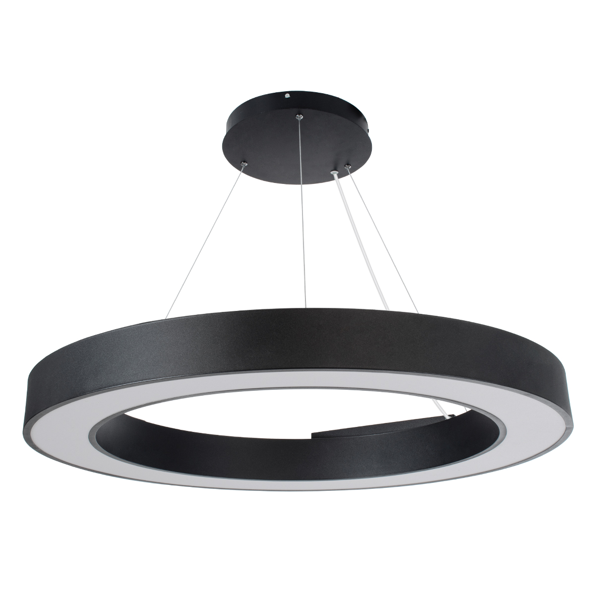 LEDTM® RA 61196 Μοντέρνο Κρεμαστό Φωτιστικό Οροφής LED 75W 8250lm 120° AC 220-240V IP20 Ρυθμιζόμενο Λευκό CCT με Χειριστήριο από 2700K έως 6000K Dimmable - Lumileds SMD Chip - Μαύρο Ματ - Μ80 x Π80 x Υ8cm - 3 Χρόνια Εγγύηση - Image 3
