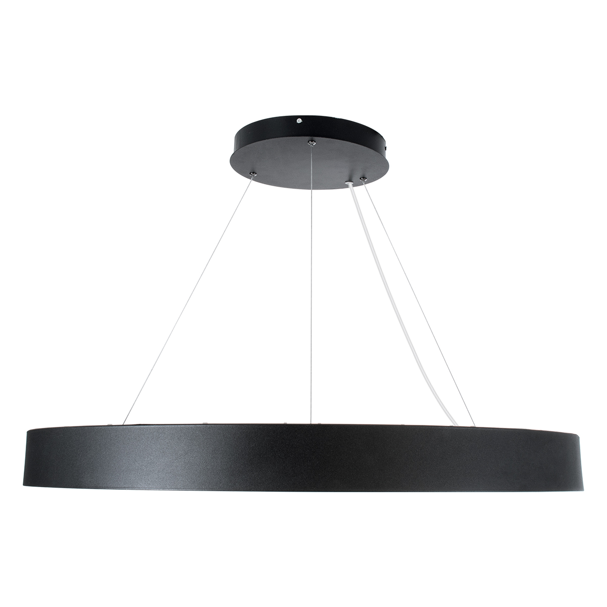 LEDTM® RA 61196 Μοντέρνο Κρεμαστό Φωτιστικό Οροφής LED 75W 8250lm 120° AC 220-240V IP20 Ρυθμιζόμενο Λευκό CCT με Χειριστήριο από 2700K έως 6000K Dimmable - Lumileds SMD Chip - Μαύρο Ματ - Μ80 x Π80 x Υ8cm - 3 Χρόνια Εγγύηση - Image 4