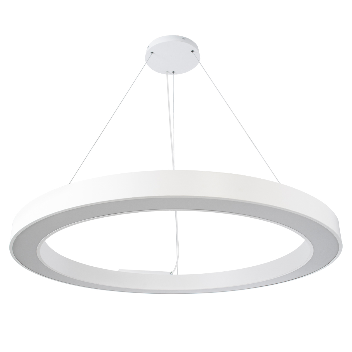 LEDTM® RA 61199 Μοντέρνο Κρεμαστό Φωτιστικό Οροφής LED 100W 11020lm 120° AC 220-240V IP20 Ρυθμιζόμενο Λευκό CCT με Χειριστήριο από 2700K έως 6000K Dimmable - Lumileds SMD Chip - Λευκό Ματ - Μ120 x Π120 x Υ8cm - 3 Χρόνια Εγγύηση - Image 3