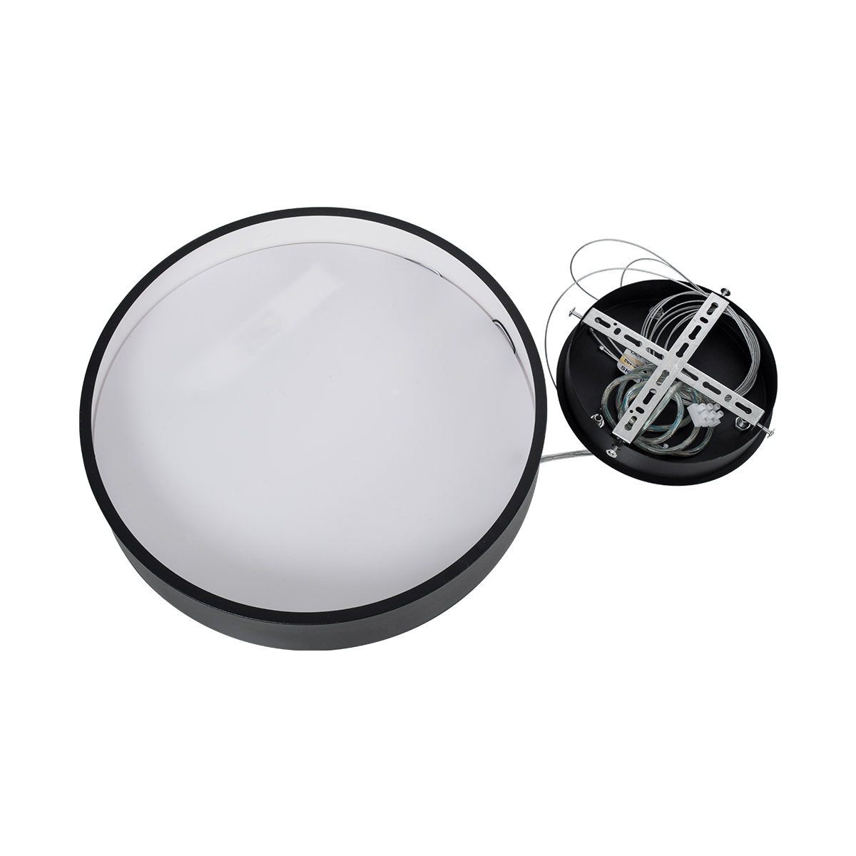 LEDTM® BURTON 61200 Μοντέρνο Κρεμαστό Φωτιστικό Οροφής LED 67W 7370lm 120° AC 220-240V IP20 Ρυθμιζόμενο Λευκό CCT με Χειριστήριο από 2700K έως 6000K Dimmable - Lumileds SMD Chip - Μαύρο Ματ - Μ40 x Π40 x Υ8cm - 3 Χρόνια Εγγύηση - Image 13