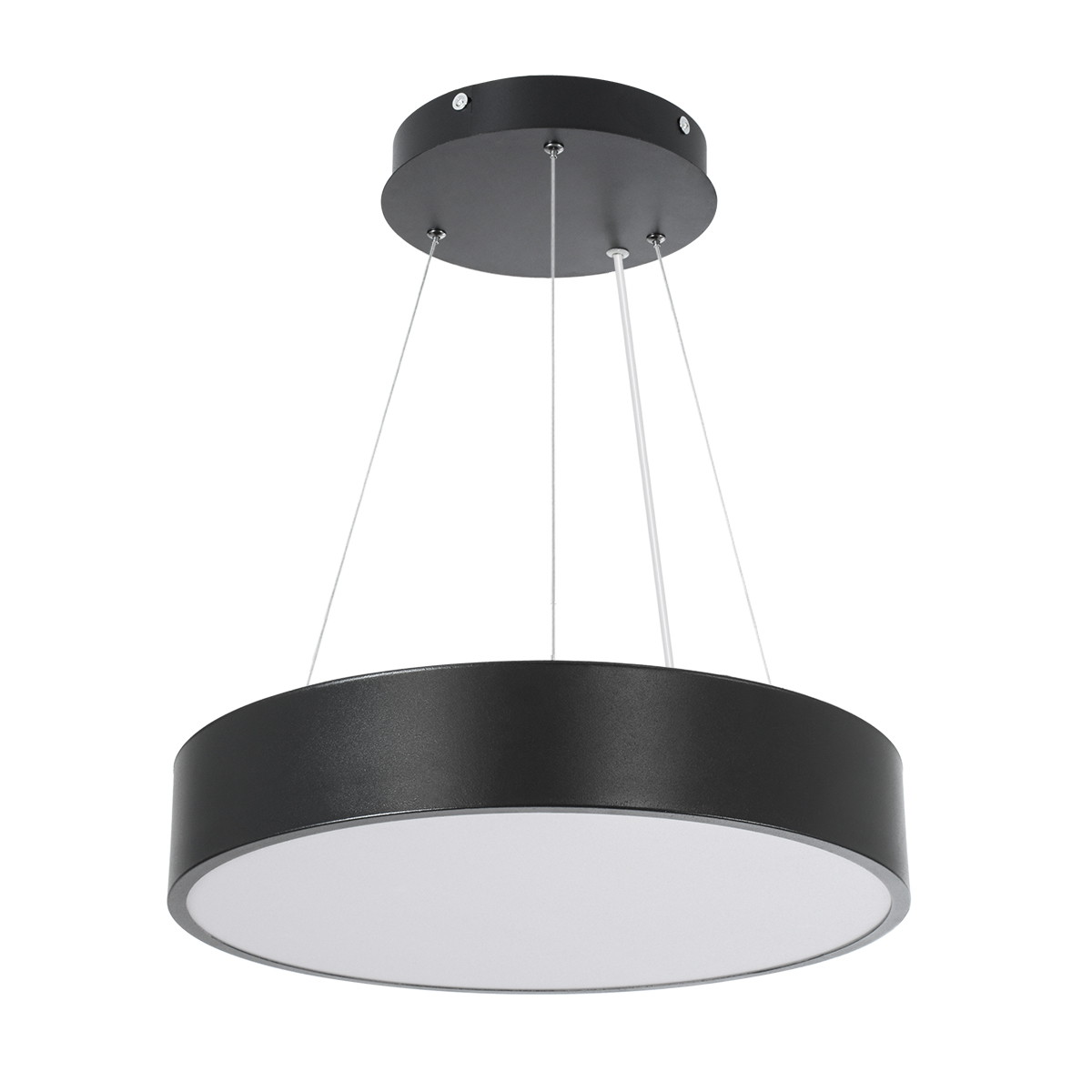 LEDTM® BURTON 61200 Μοντέρνο Κρεμαστό Φωτιστικό Οροφής LED 67W 7370lm 120° AC 220-240V IP20 Ρυθμιζόμενο Λευκό CCT με Χειριστήριο από 2700K έως 6000K Dimmable - Lumileds SMD Chip - Μαύρο Ματ - Μ40 x Π40 x Υ8cm - 3 Χρόνια Εγγύηση - Image 2