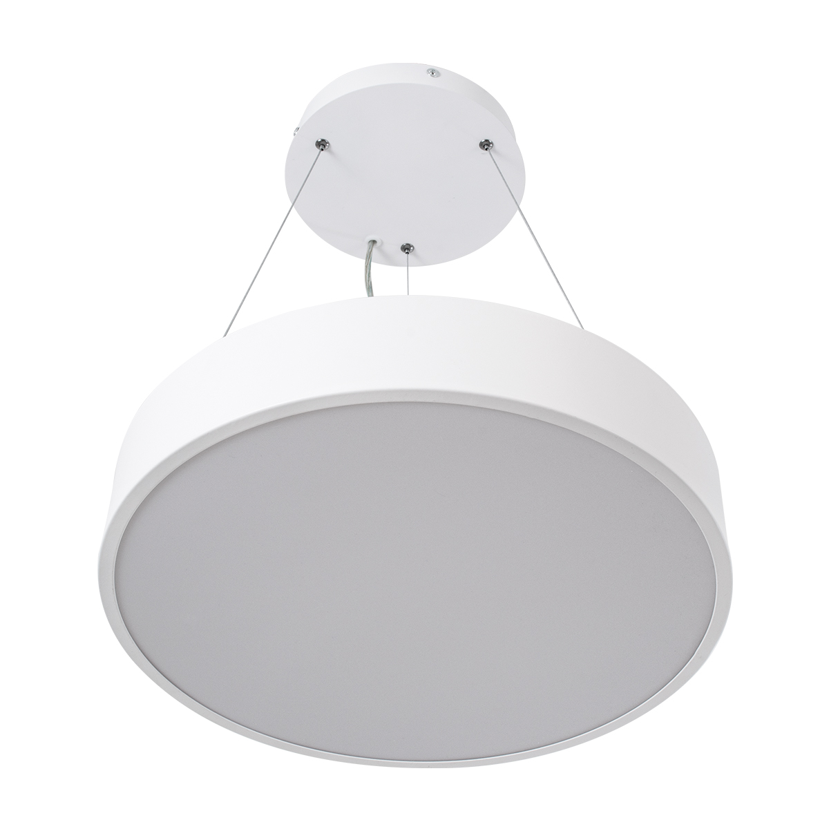 LEDTM® BURTON 61201 Μοντέρνο Κρεμαστό Φωτιστικό Οροφής LED 67W 7370lm 120° AC 220-240V IP20 Ρυθμιζόμενο Λευκό CCT με Χειριστήριο από 2700K έως 6000K Dimmable - Lumileds SMD Chip - Λευκό Ματ - Μ40 x Π40 x Υ8cm - 3 Χρόνια Εγγύηση - Image 5