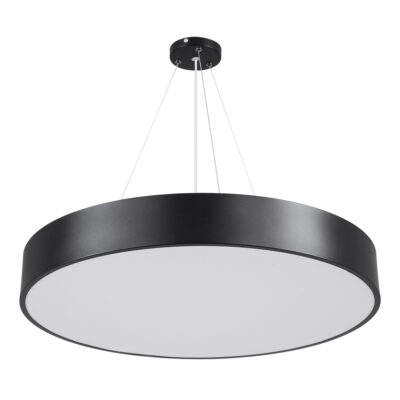 Alternative view of LEDTM® BURTON 61202 Μοντέρνο Κρεμαστό Φωτιστικό Οροφής LED 75W 8625lm 120° AC 220-240V IP20 Ρυθμιζόμενο Λευκό CCT με Χειριστήριο από 2700K έως 6000K Dimmable - Lumileds SMD Chip - Μαύρο Ματ - Μ60 x Π60 x Υ8cm - 3 Χρόνια Εγγύηση