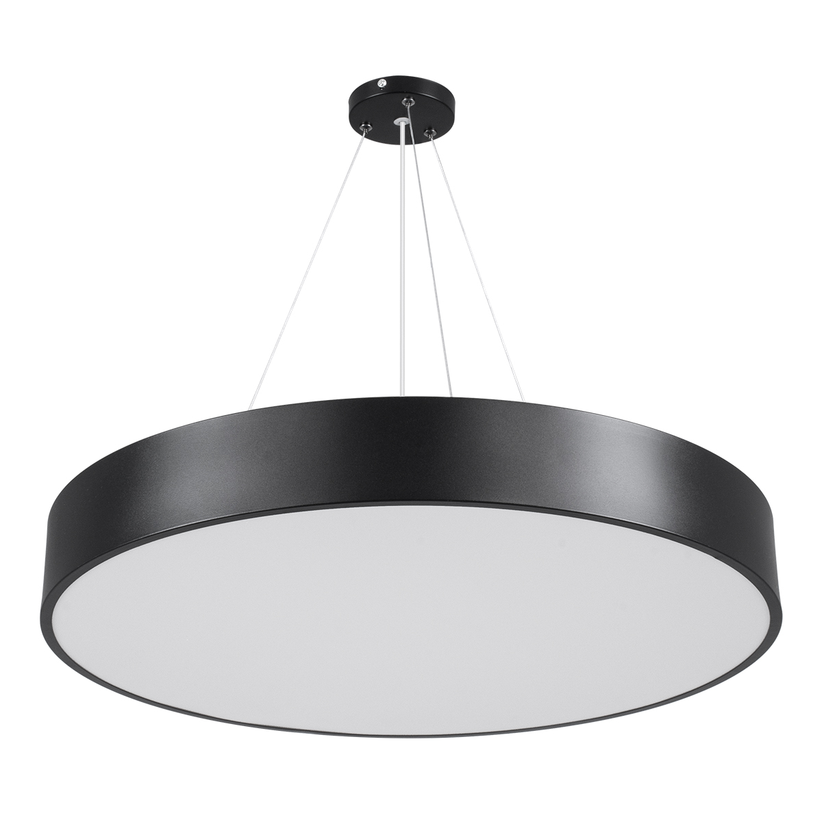 LEDTM® BURTON 61202 Μοντέρνο Κρεμαστό Φωτιστικό Οροφής LED 75W 8625lm 120° AC 220-240V IP20 Ρυθμιζόμενο Λευκό CCT με Χειριστήριο από 2700K έως 6000K Dimmable - Lumileds SMD Chip - Μαύρο Ματ - Μ60 x Π60 x Υ8cm - 3 Χρόνια Εγγύηση - Image 2