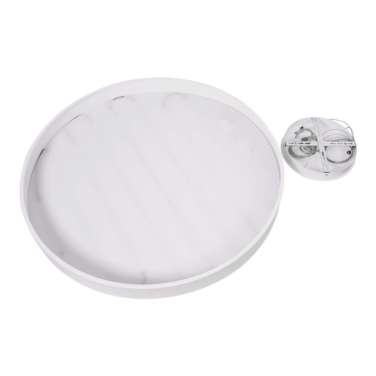 LEDTM® BURTON 61205 Μοντέρνο Κρεμαστό Φωτιστικό Οροφής LED 100W 10000lm 120° AC 220-240V IP20 Ρυθμιζόμενο Λευκό CCT με Χειριστήριο από 2700K έως 6000K Dimmable - Lumileds SMD Chip - Λευκό Ματ - Μ80 x Π80 x Υ8cm - 3 Χρόνια Εγγύηση - Image 13