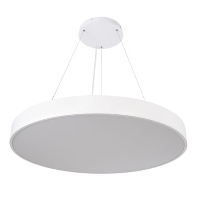 Alternative view of LEDTM® BURTON 61205 Μοντέρνο Κρεμαστό Φωτιστικό Οροφής LED 100W 10000lm 120° AC 220-240V IP20 Ρυθμιζόμενο Λευκό CCT με Χειριστήριο από 2700K έως 6000K Dimmable - Lumileds SMD Chip - Λευκό Ματ - Μ80 x Π80 x Υ8cm - 3 Χρόνια Εγγύηση