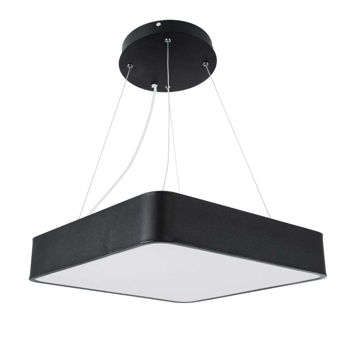LEDTM® KAMALA 61206-P Μοντέρνο Κρεμαστό Φωτιστικό Οροφής LED 67W 7705lm 120° AC 220-240V IP20 Ρυθμιζόμενο Λευκό CCT με Χειριστήριο από 2700K έως 6000K Dimmable - Lumileds SMD Chip - Μαύρο Ματ - Μ40 x Π40 x Υ8cm - 3 Χρόνια Εγγύηση - Image 4