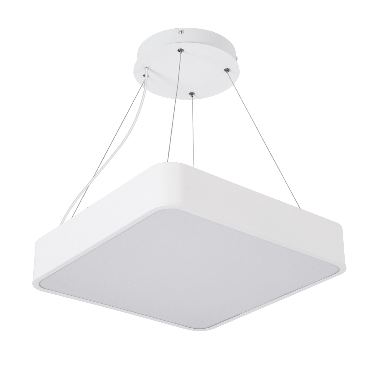 LEDTM® KAMALA 61207 Μοντέρνο Κρεμαστό Φωτιστικό Οροφής LED 67W 7370lm 120° AC 220-240V IP20 Ρυθμιζόμενο Λευκό CCT με Χειριστήριο από 2700K έως 6000K Dimmable - Lumileds SMD Chip - Λευκό Ματ - Μ40 x Π40 x Υ8cm - 3 Χρόνια Εγγύηση - Image 2
