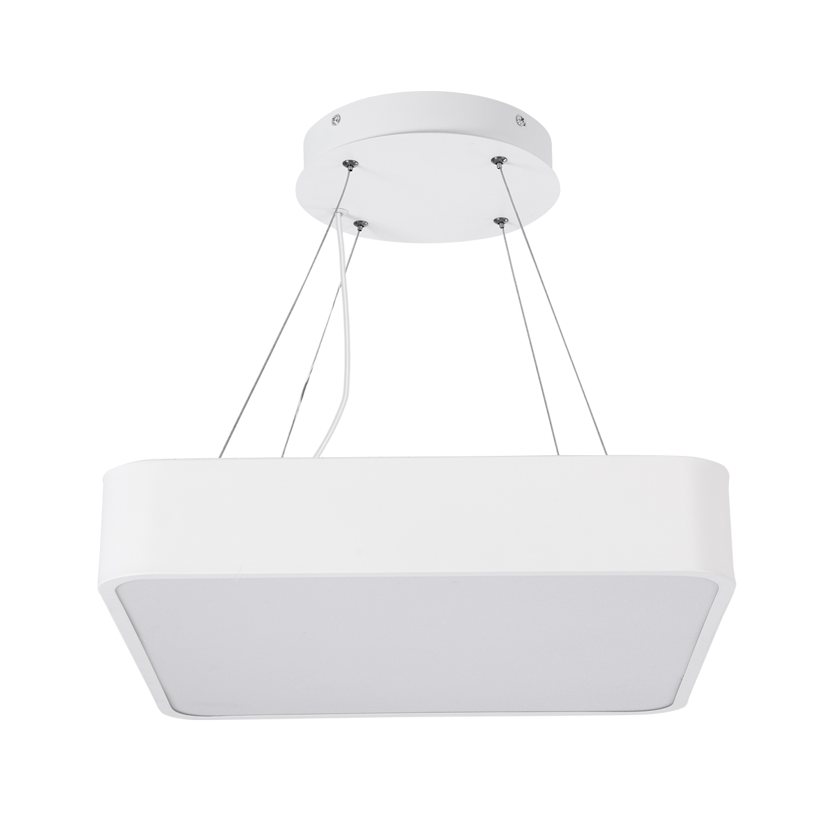 LEDTM® KAMALA 61207 Μοντέρνο Κρεμαστό Φωτιστικό Οροφής LED 67W 7370lm 120° AC 220-240V IP20 Ρυθμιζόμενο Λευκό CCT με Χειριστήριο από 2700K έως 6000K Dimmable - Lumileds SMD Chip - Λευκό Ματ - Μ40 x Π40 x Υ8cm - 3 Χρόνια Εγγύηση - Image 4