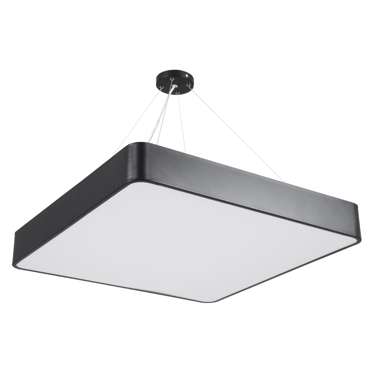 LEDTM® KAMALA 61208-S Μοντέρνο Φωτιστικό Οροφής LED 75W 8625lm 120° AC 220-240V IP20 Ρυθμιζόμενο Λευκό CCT με Χειριστήριο από 2700K έως 6000K Dimmable - Lumileds SMD Chip - Μαύρο Ματ - Μ60 x Π60 x Υ8cm - 3 Χρόνια Εγγύηση - Image 8