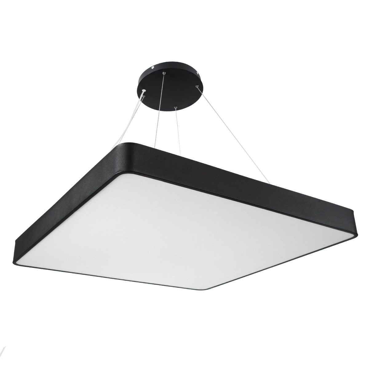 LEDTM® KAMALA 61210-S Μοντέρνο Φωτιστικό Οροφής LED 100W 10000lm 120° AC 220-240V IP20 Ρυθμιζόμενο Λευκό CCT με Χειριστήριο από 2700K έως 6000K Dimmable - Lumileds SMD Chip - Μαύρο Ματ - Μ80 x Π80 x Υ8cm - 3 Χρόνια Εγγύηση - Image 8