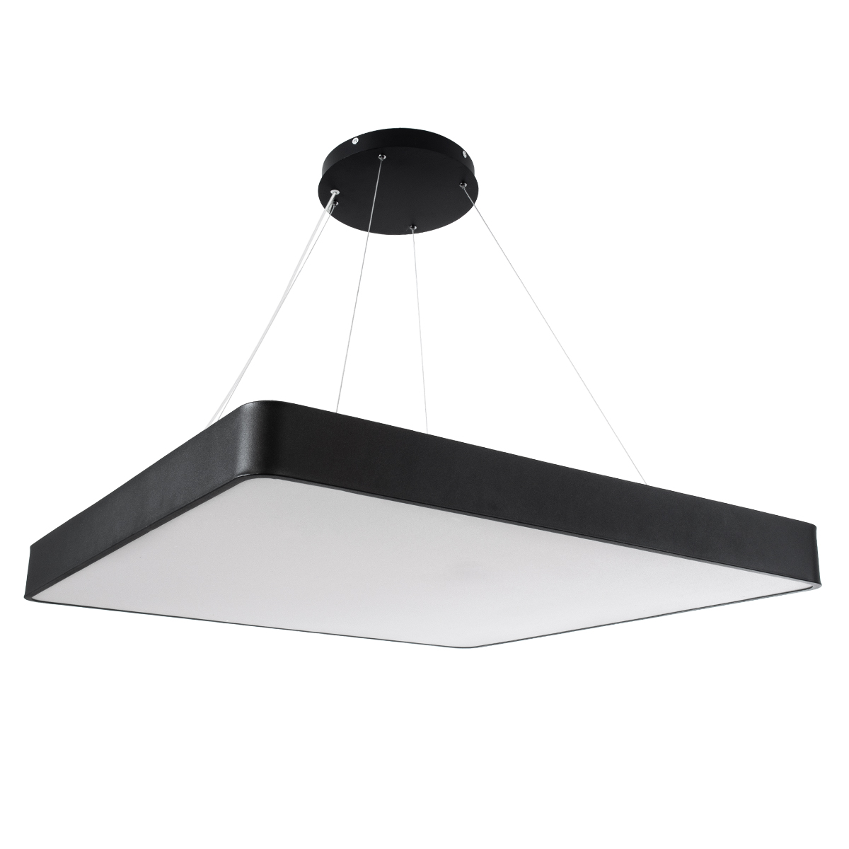 LEDTM® KAMALA 61210-S Μοντέρνο Φωτιστικό Οροφής LED 100W 10000lm 120° AC 220-240V IP20 Ρυθμιζόμενο Λευκό CCT με Χειριστήριο από 2700K έως 6000K Dimmable - Lumileds SMD Chip - Μαύρο Ματ - Μ80 x Π80 x Υ8cm - 3 Χρόνια Εγγύηση - Image 9