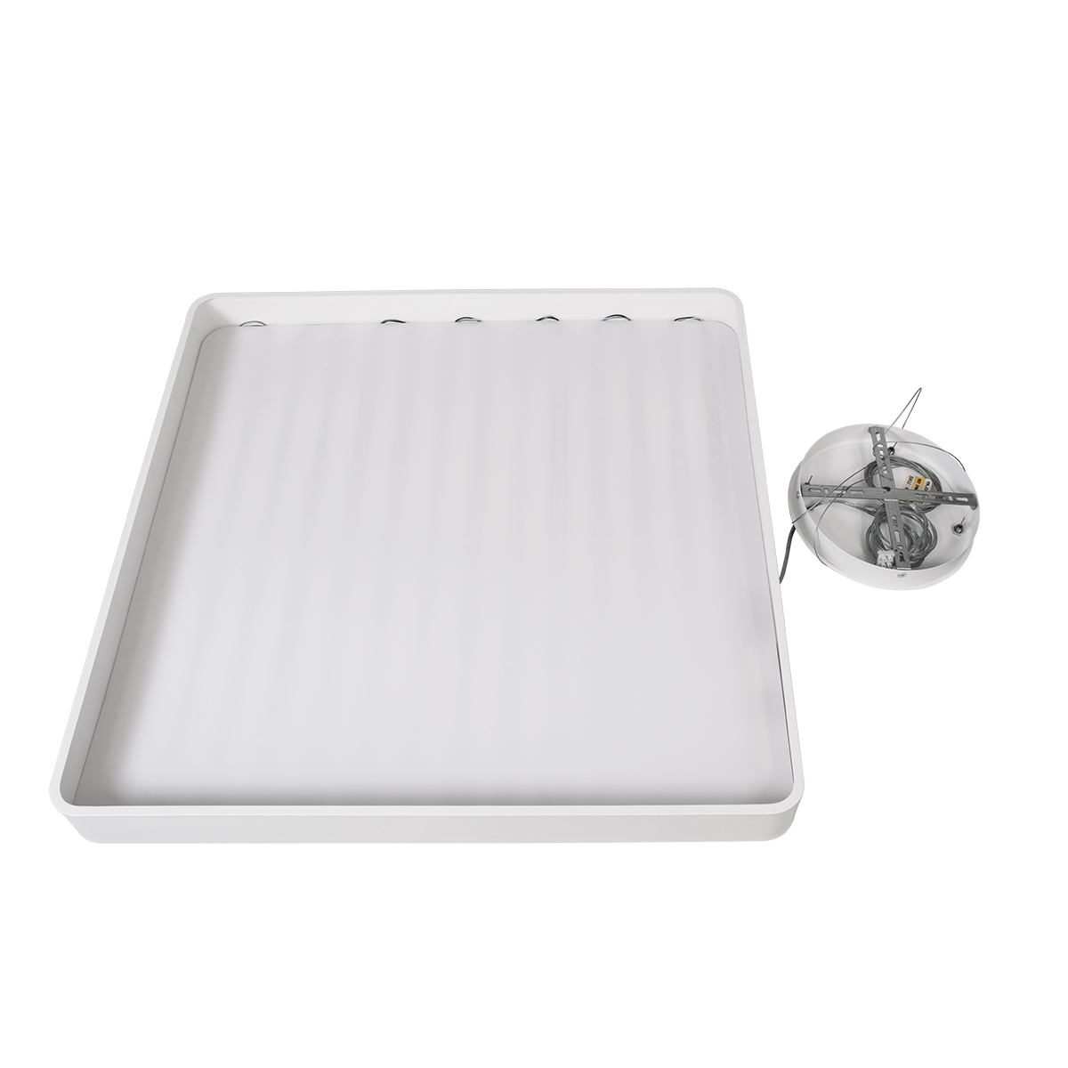 LEDTM® KAMALA 61211-P Μοντέρνο Κρεμαστό Φωτιστικό Οροφής LED 100W 11020lm 120° AC 220-240V IP20 Ρυθμιζόμενο Λευκό CCT με Χειριστήριο από 2700K έως 6000K Dimmable - Lumileds SMD Chip - Λευκό Ματ - Μ80 x Π80 x Υ8cm - 3 Χρόνια Εγγύηση - Image 16