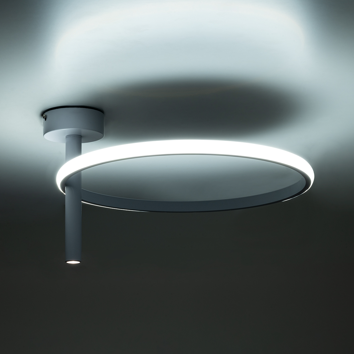 LEDTM® VERONA 61221 Μοντέρνο Φωτιστικό Οροφής LED 24W 2688lm 360° AC 220-240V IP20 Ρυθμιζόμενο Λευκό CCT με On/Off 2700K/4500K/6000K - Lumileds SMD Chip - Λευκό Ματ - Μ40 x Π40 x Υ23cm - 3 Χρόνια Εγγύηση - Image 9