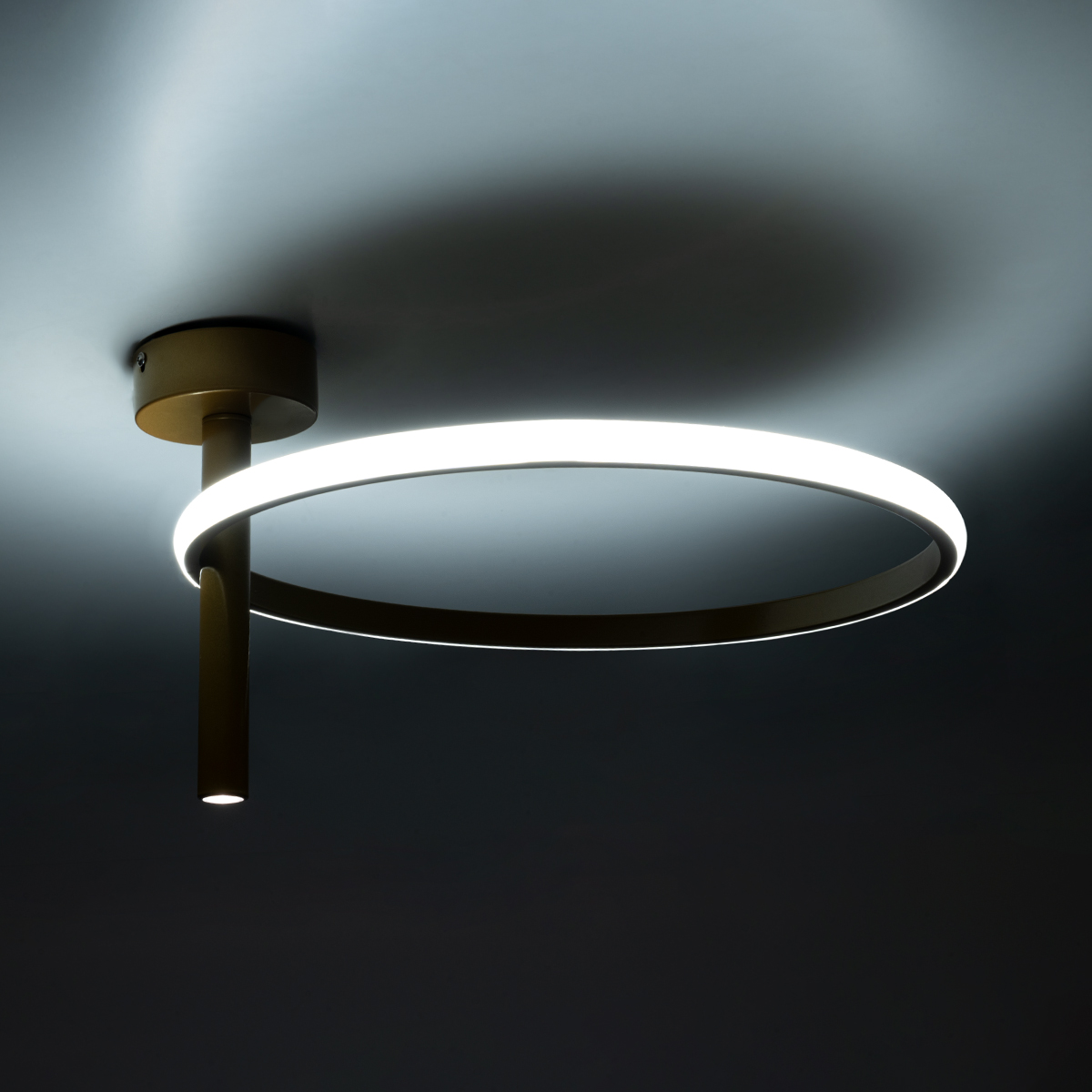 LEDTM® VERONA 61222 Μοντέρνο Φωτιστικό Οροφής LED 24W 2688lm 360° AC 220-240V IP20 Ρυθμιζόμενο Λευκό CCT με On/Off 2700K/4500K/6000K - Lumileds SMD Chip - Χρυσό - Μ40 x Π40 x Υ23cm - 3 Χρόνια Εγγύηση - Image 9
