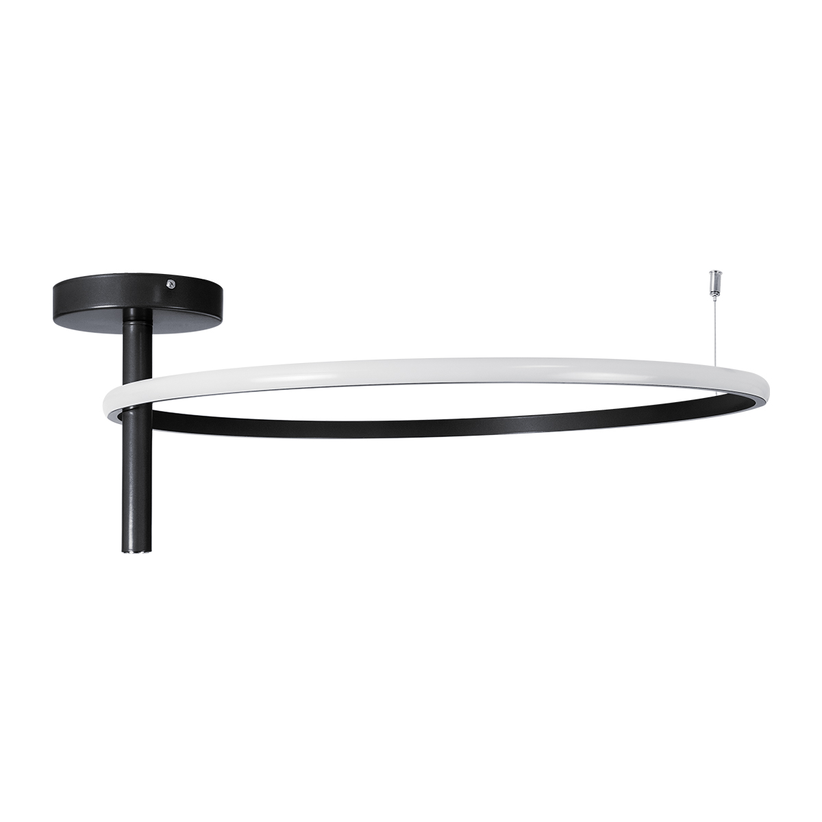 LEDTM® VERONA 61223 Μοντέρνο Φωτιστικό Οροφής LED 36W 4032lm 360° AC 220-240V IP20 Ρυθμιζόμενο Λευκό CCT με On/Off 2700K/4500K/6000K - Lumileds SMD Chip - Μαύρο Ματ - Μ60 x Π60 x Υ23cm - 3 Χρόνια Εγγύηση - Image 3