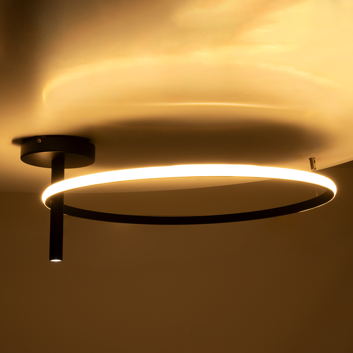 LEDTM® VERONA 61223 Μοντέρνο Φωτιστικό Οροφής LED 36W 4032lm 360° AC 220-240V IP20 Ρυθμιζόμενο Λευκό CCT με On/Off 2700K/4500K/6000K - Lumileds SMD Chip - Μαύρο Ματ - Μ60 x Π60 x Υ23cm - 3 Χρόνια Εγγύηση - Image 8