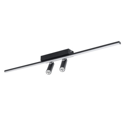 Alternative view of LEDTM® BARETTI 61226 Μοντέρνο Φωτιστικό Οροφής LED 24W 2688lm 160° & 45° AC 220-240V IP20 Ρυθμιζόμενο Λευκό CCT με On/Off 2700K/4500K/6000K - Lumileds SMD Chip - Μαύρο Ματ - Μ80 x Π5 x Υ15cm - 3 Χρόνια Εγγύηση